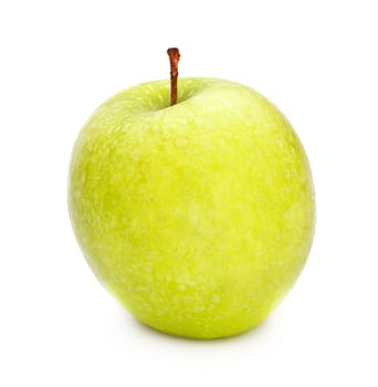 fresh green apple isolated on white background