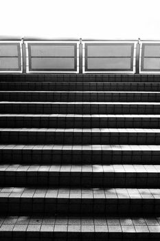 Black and white stairs