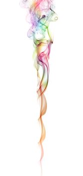 color abstract smoke pattern on a white background