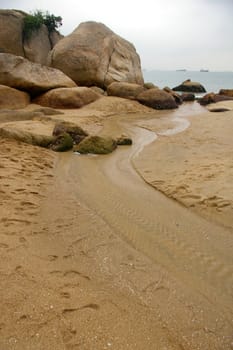 Rocks along the coast