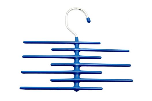 a plastic clothes hanger on a white background