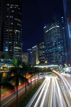 Night scene in Hong Kong