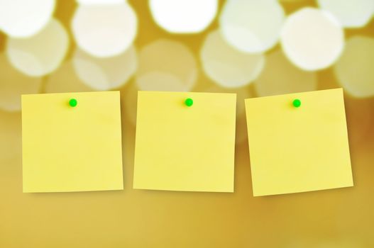 Sticky memo on glowing light background