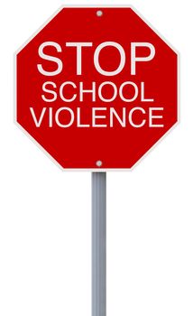 A conceptual stop sign on school violence