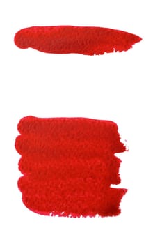 An image of bright red aquarelle paint