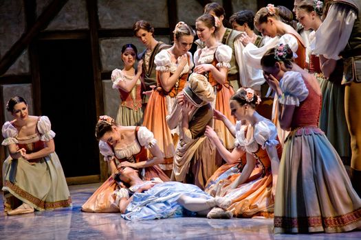 PRAGUE, CZECH REPUBLIC - APRIL 6: The Prague State Opera ballet ensemble presents the traditional version of Giselle on April 6, 2011 in Prague