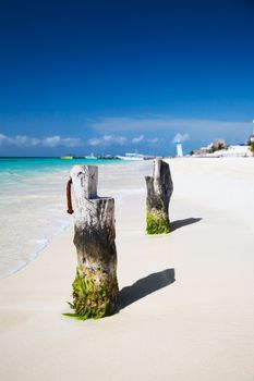 caribbean beach at Puerto Morelos near Cancun, Mexico