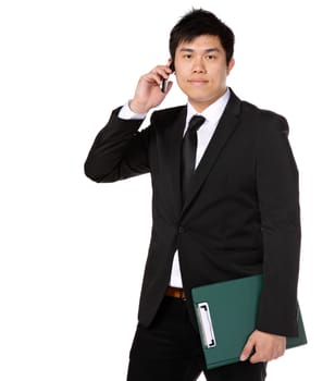 young business man with mobile phone