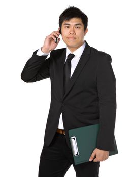 young business man with mobile phone