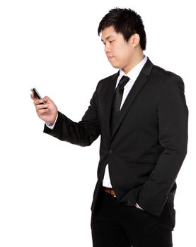 young business man with mobile phone