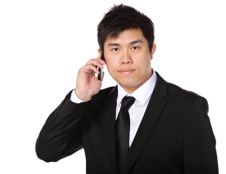 young business man on the phone