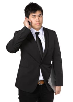 young business man with mobile phone