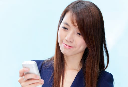 asian woman using cellphone