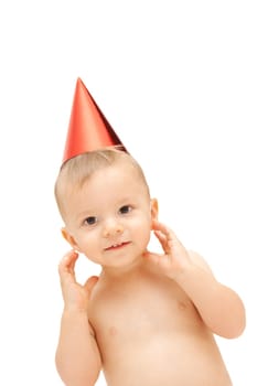 baby in party cap