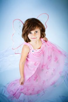little girl in a suit of the fairy 