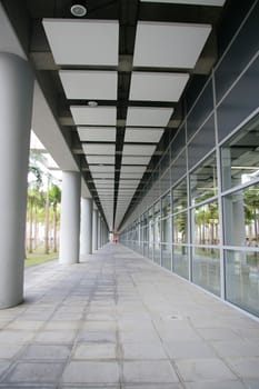 Corridor in railway station