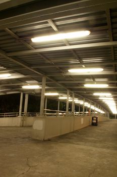 Footbridge at night