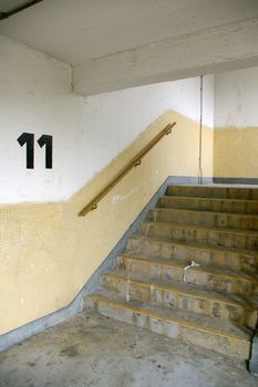 Old stairs in Hong Kong public housing