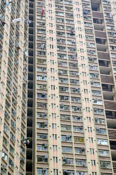 Residential buildings exterior in Hong Kong