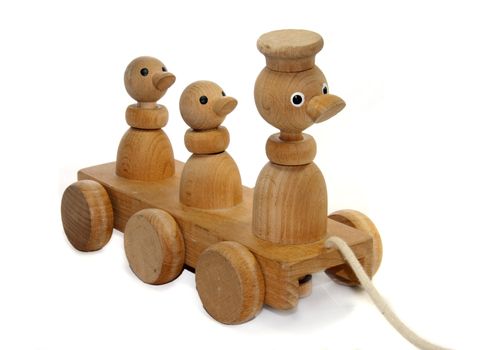 wooden ducks as a toy for children to play