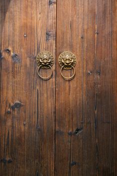 Chinese wooden door