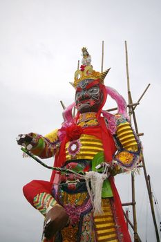 God for worship in Cheung Chau Bun Festival, Hong Kong.