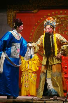 HONG KONG - MAY 21, A Cantonese opera is showing during Cheung Chau Bun Festival at Cheung Chau, Hong Kong on 21 May, 2010.