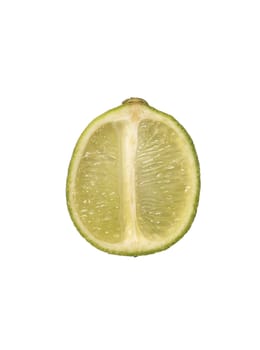 Lemon cut in half isolated on white background