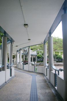 Modern walkway in school