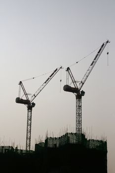 Construction site in Hong Kong