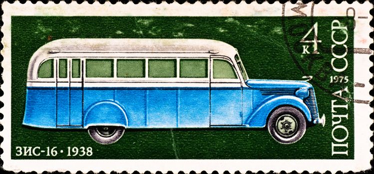 USSR - CIRCA 1975: postage stamp shows vintage car "ZIS-16", circa 1975