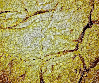 cracks in loam abstract pattern of yellow to brown