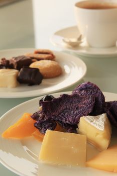 Coffee Break Set with Cheese and Chocolate