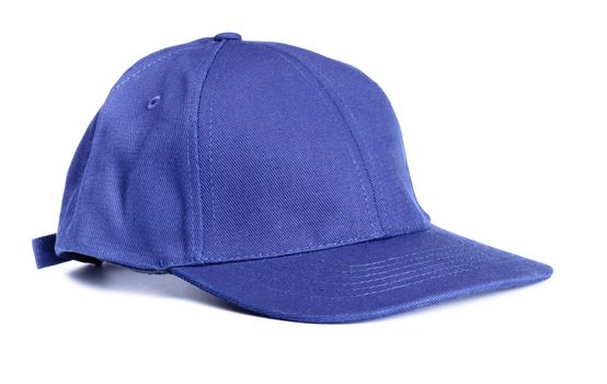 blue baseball cap isolated on white background