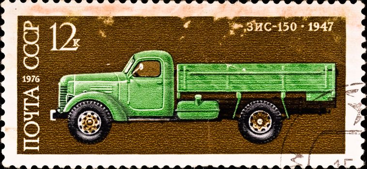USSR - CIRCA 1976: postage stamp shows vintage car "ZIS-150", circa 1976