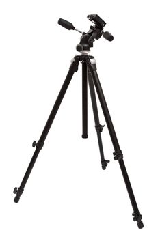 camera tripod isolated on white background