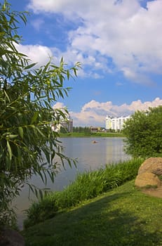 Svisloch River, at Minsk, Belarus