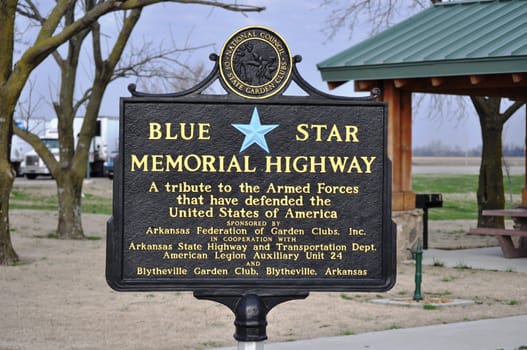 Sign Blue Star Memorial Highway