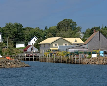 High Tide at Seal Cove with a dock and popular resturant 