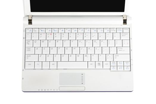 White Laptop isolated on a white background
