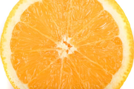 Orange closeup isolated on a white background
