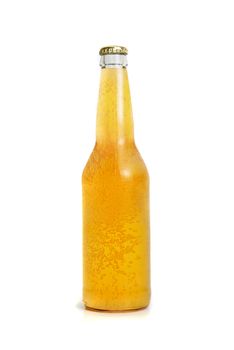 Beer bottle isolated on a white background