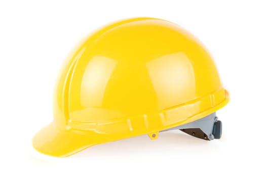 yellow helmet isolated on a white background