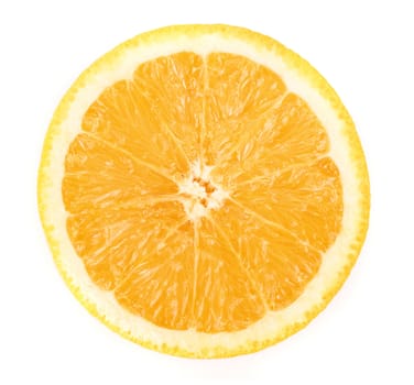 Orange closeup isolated on a white background