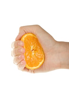 Fresh squeezed orange juice isolated on a white background