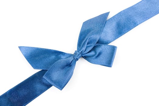 red holiday ribbon on white background