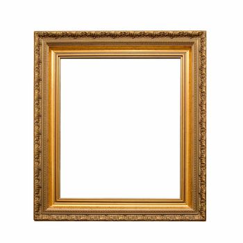 antique golden frame isolated on a white background