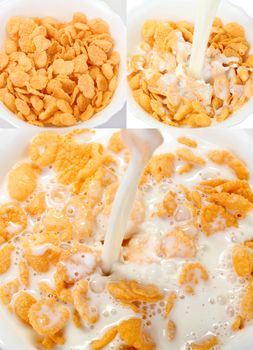 cornflakes sets with milk - healthy food