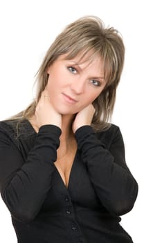 Pretty women isolated on a white background