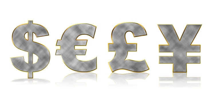 Money sign isolated on a white background